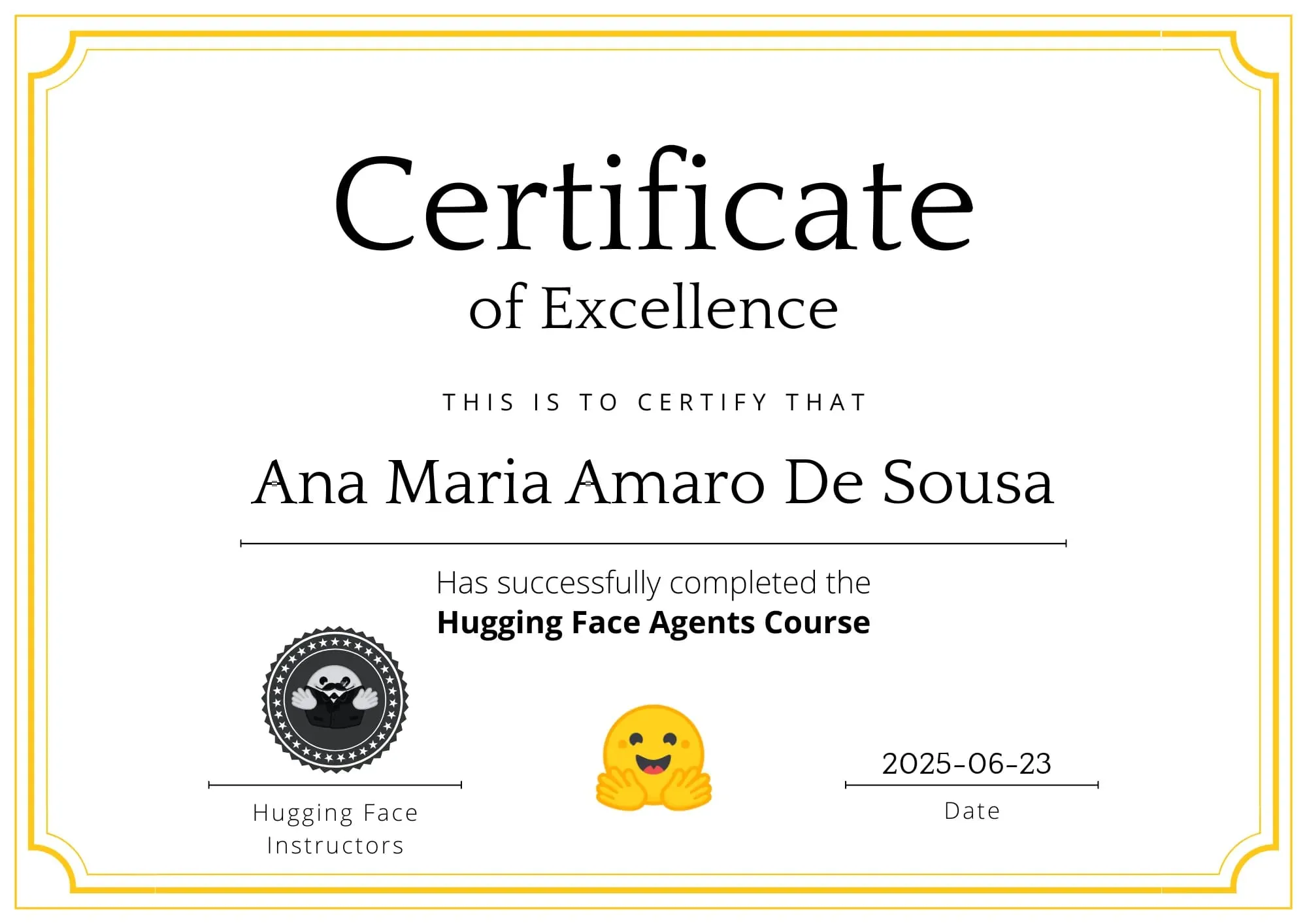 Certificate Excellence AI Agent